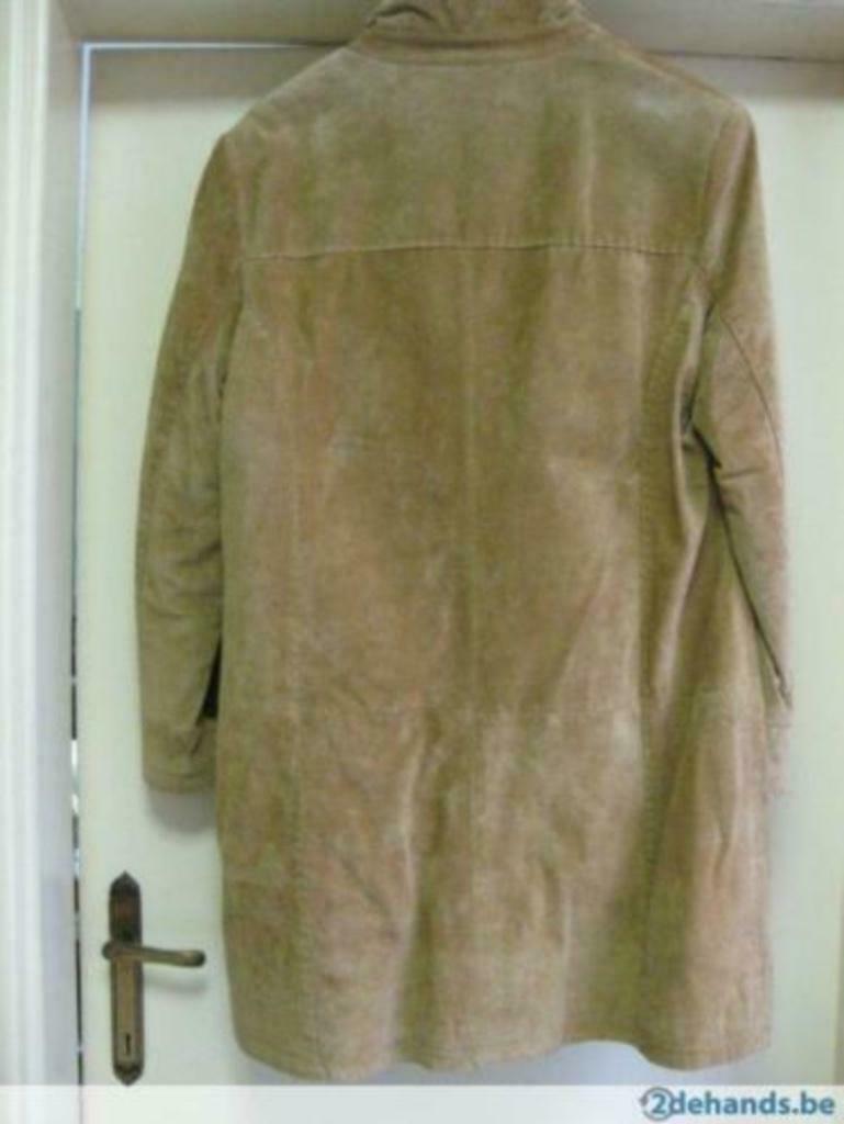 Lange jas in suède (NIEUW), Ophalen of Verzenden, Nieuw, Maat 46/48 (XL) of groter, Bruin