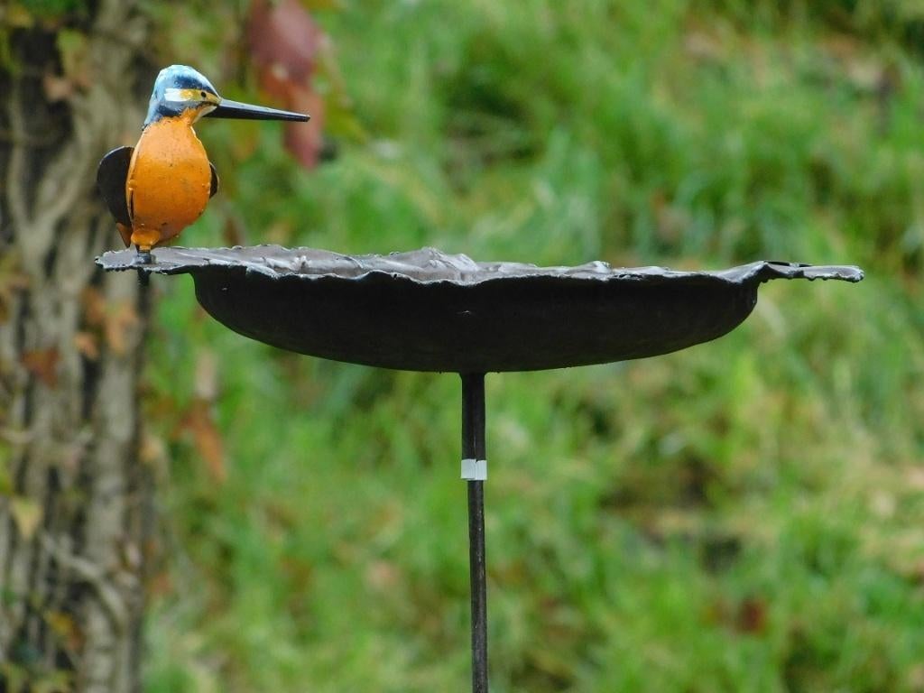 Handgemaakte Voederschaal met vogel, Tuin en Terras, Ophalen of Verzenden