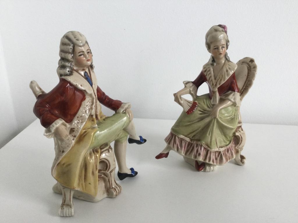 Twee porseleinen figuren uit Dresden nr. 18545, Antiek en Kunst, Ophalen