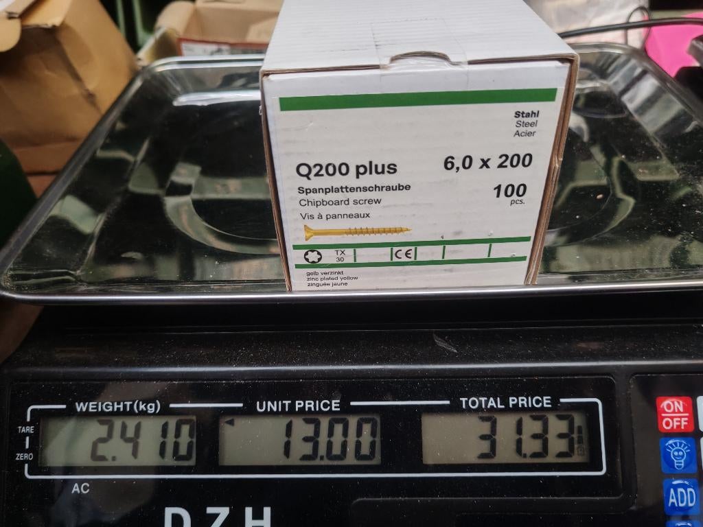 Visserie boite de 100 vis à bois torx tx 6x200, Enlèvement ou Envoi