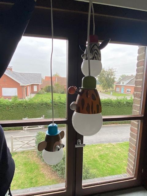 Mooie speelse plafondlamp voor de kinderkamer. Zr. g. st., Huis en Inrichting, Ophalen, Gebruikt, Glas