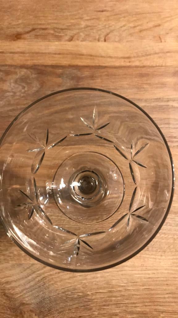 Val saint Lambert verres modèle olive cristal Noël, Collections, Comme neuf, Cristal