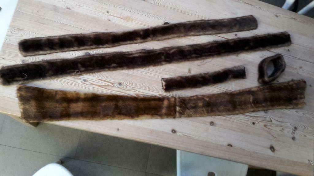 kraag en mouwboorden in bont - nerts, Ophalen, Zo goed als nieuw