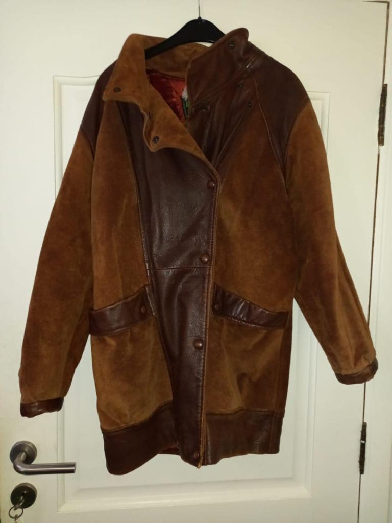 Oversized Leren Jas, Bruin, Maat 42/44 (L), Ophalen of Verzenden, Dynastie