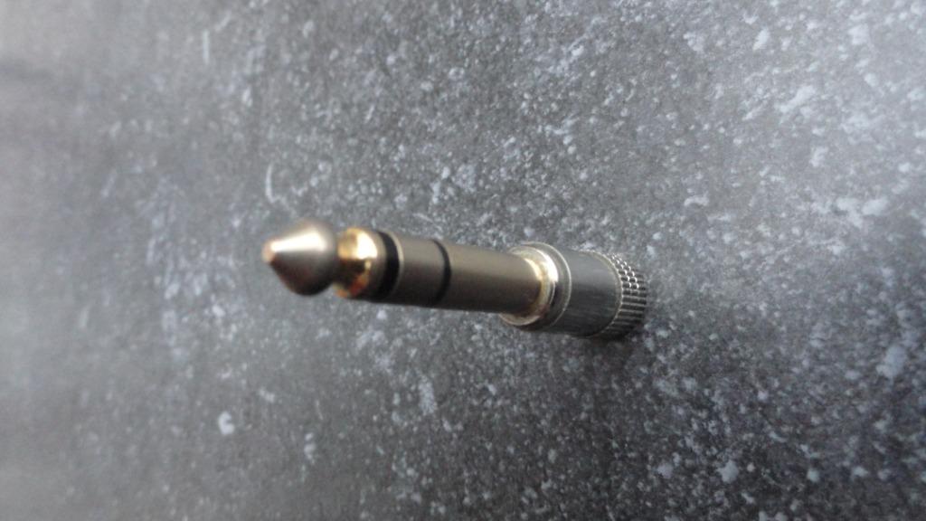 Adaptateur jack 6,3 mm plaqué or, Enlèvement, Comme neuf, Moins de 2 mètres, Autres câbles
