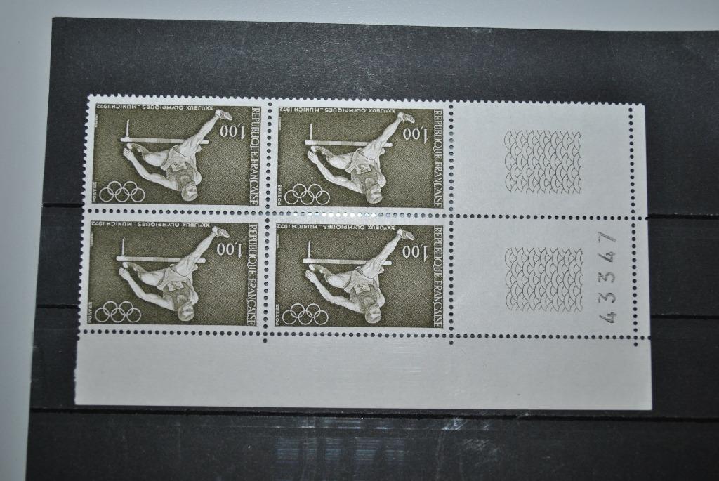 France 1972 JO Munich Bloc de 4 MNH, Postzegels en Munten, Verzenden, Postfris