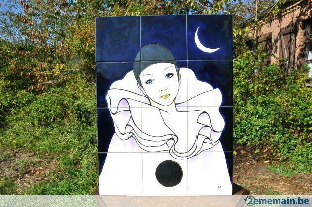 §  cadre céramique pierrot, Ophalen