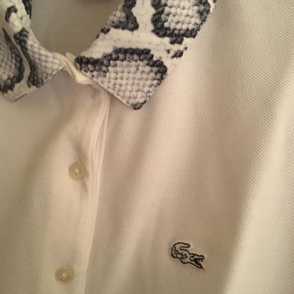 Polo femme Lacoste, taille M, Wit, Korte mouw, Lacoste, Gedragen