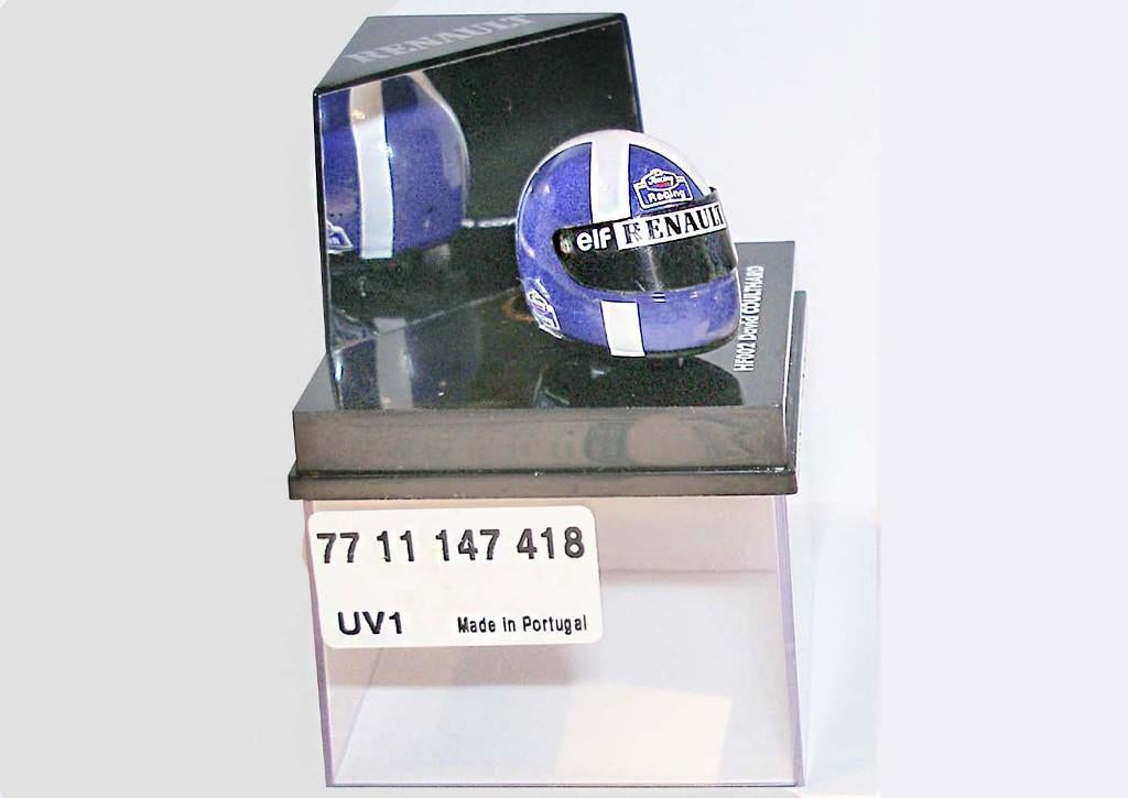 Miniatuur F1-helm op schaal 1/12., Verzenden, Nieuw, Auto's