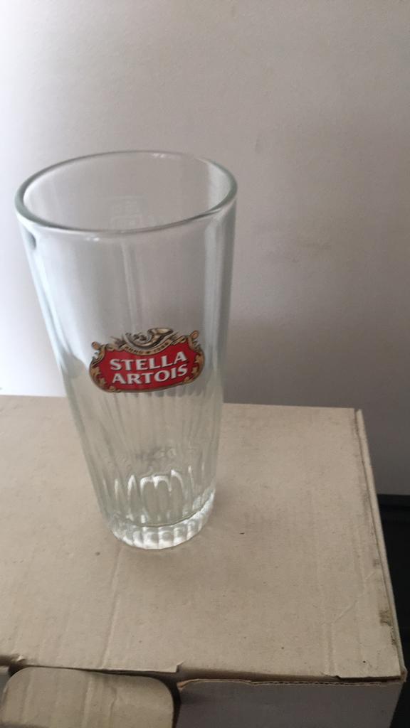 5 bierglazen Stella Artois, Ophalen of Verzenden, Nieuw, Glas of Glazen, Stella Artois