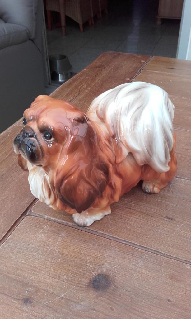 Vintage Italiaans beeldje Pikenees hond 1950, Antiek en Kunst, Ophalen of Verzenden