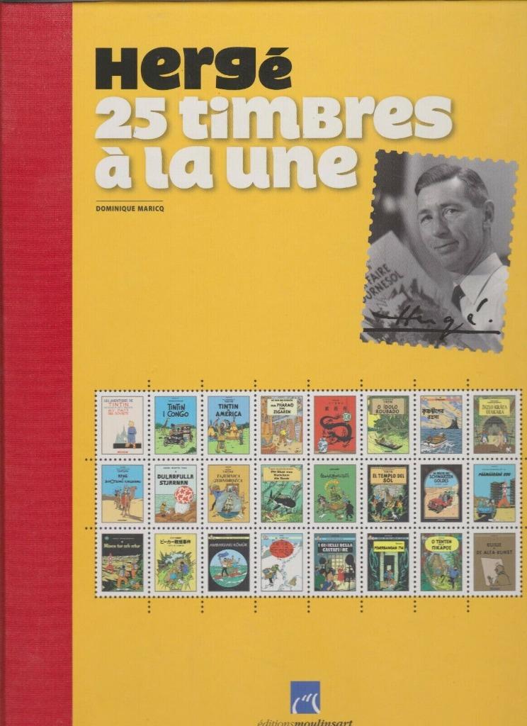TINTIN + HERGÉ + D. MARICQ  RARE EO  25 TIMBRES A LA UNE, Livres, Neuf, Enlèvement ou Envoi, Une BD, Hergé