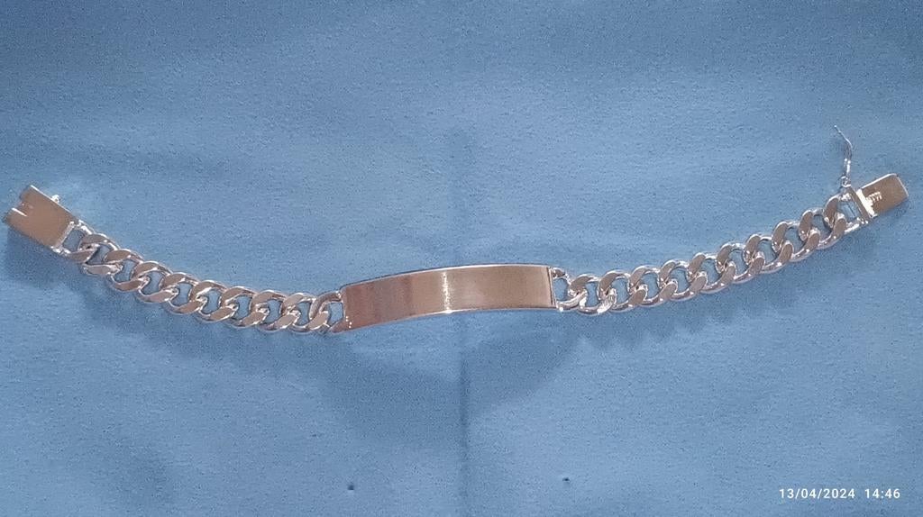 Sterling verzilverde armband voor heren, Ophalen, Nieuw, Zilver, Overige materialen
