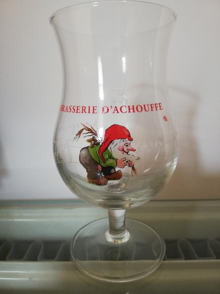 Bierglazen Brasserie d’Achouffe 33cl (met huis op tekening), Ophalen, Zo goed als nieuw