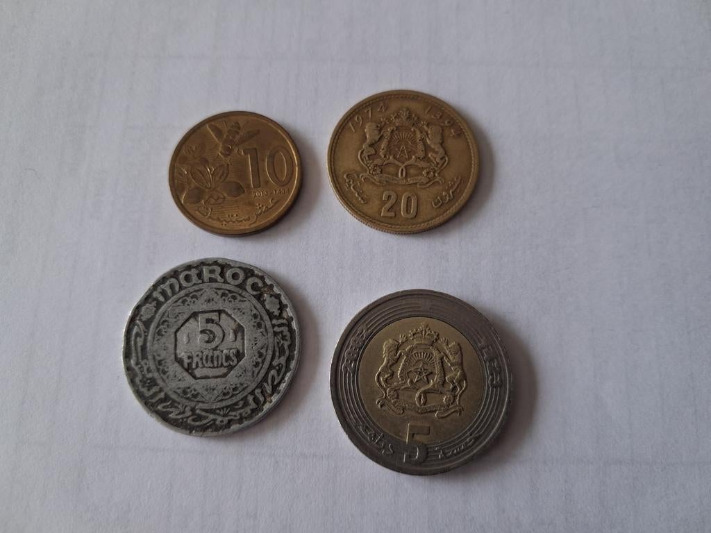 Marokko: 4 munten 1974-2002, Verzenden, Overige landen, Setje