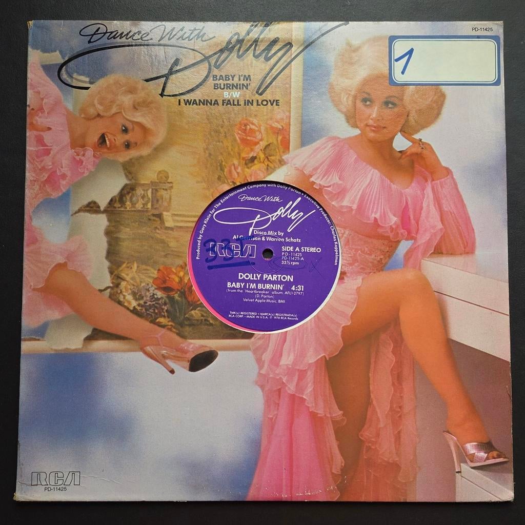Dolly Parton - Dance With Dolly - pink LP Single, Ophalen of Verzenden, Gebruikt, Dance, Single
