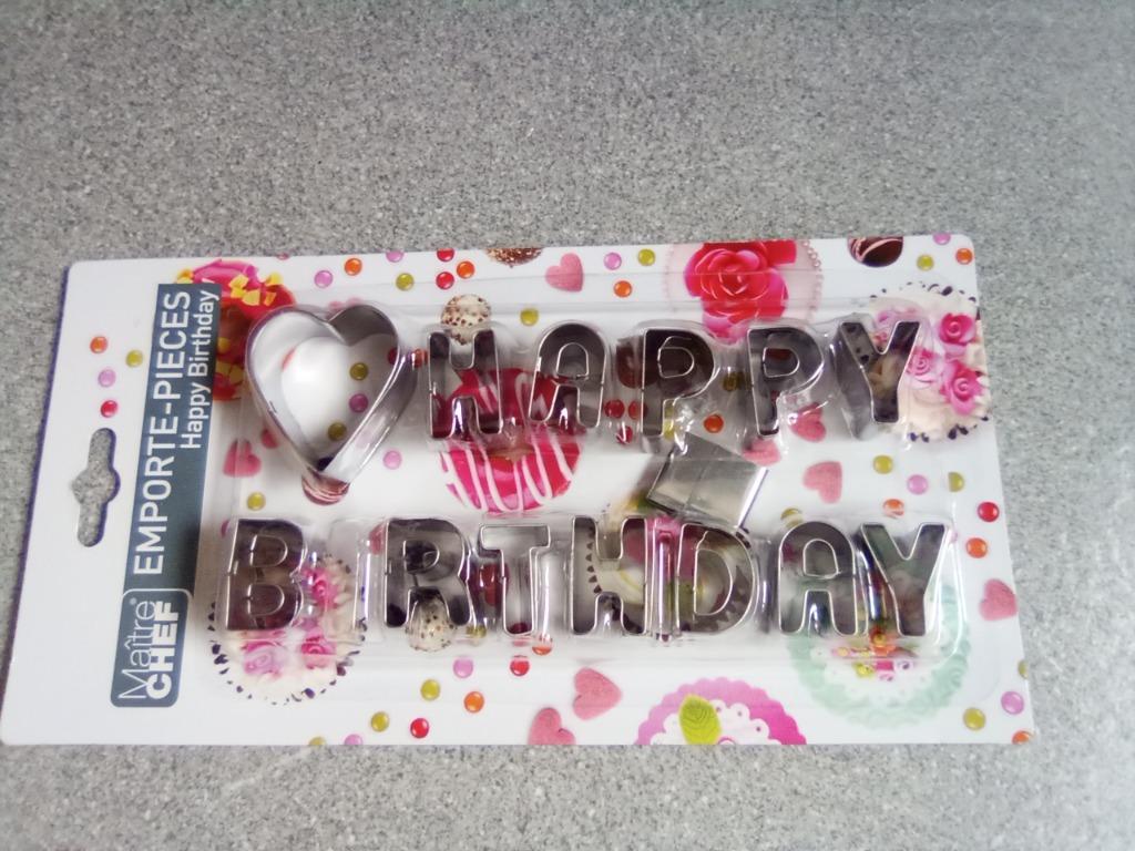Uitsteekvorm happy birthday, Ophalen of Verzenden, Nieuw, Taarten, Versiering