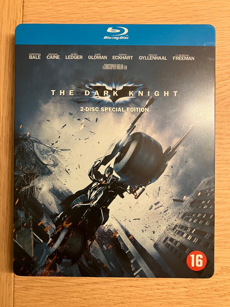 The Dark Knight - blu ray - steelbook - 2 disc, Ophalen of Verzenden, Zo goed als nieuw, Actie