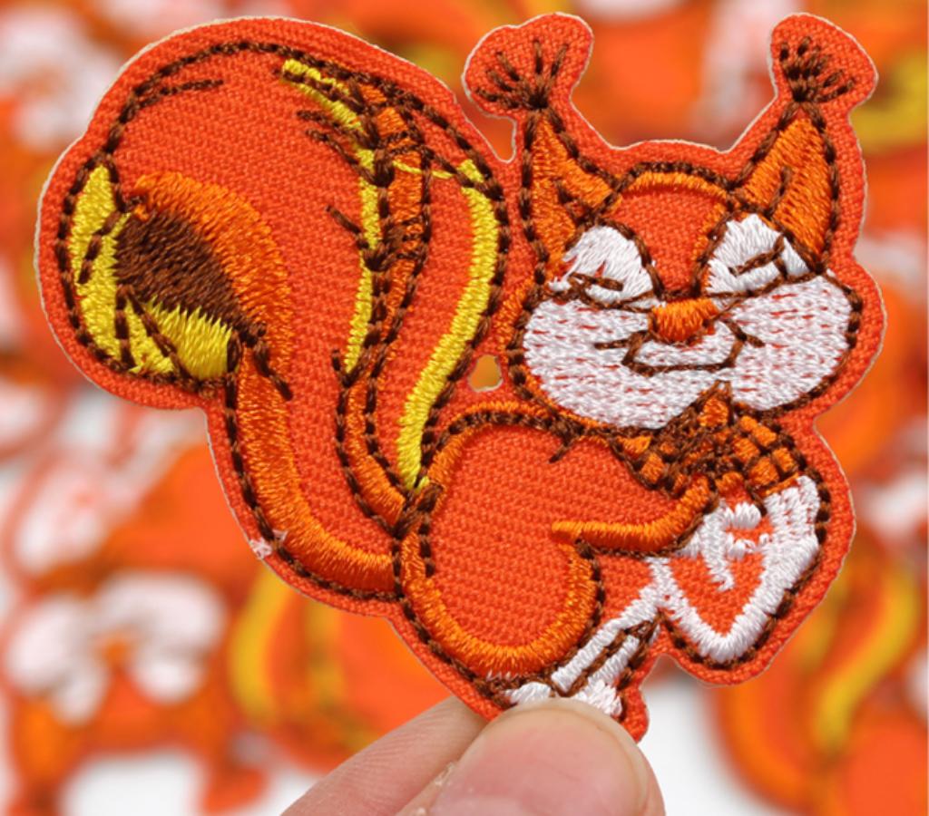 Eekhoorn strijkplaatje patch kinderen - 50 x 45 mm, Ophalen of Verzenden, Nieuw