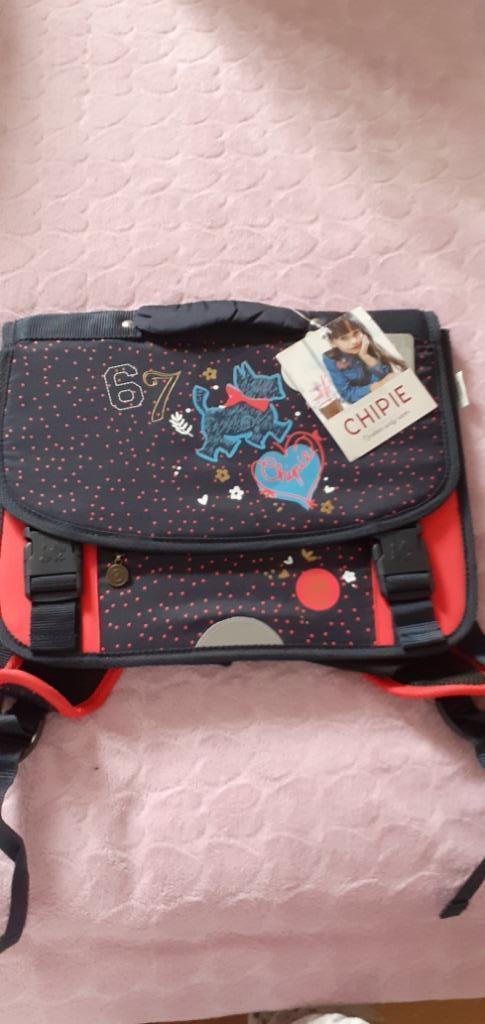 Cartable chipie 38 cm neuf, Neuf, 30 à 40 cm, Enlèvement, Bleu