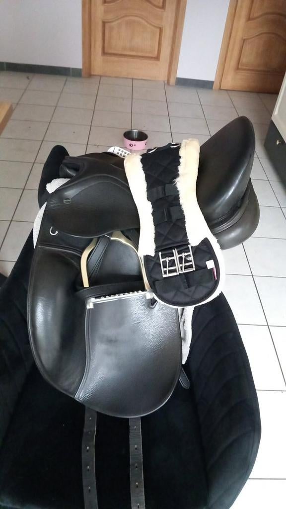 Ikonic dressuurzadel zwart 17 inch, Dieren en Toebehoren, Ophalen