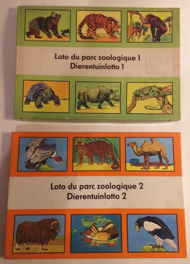 2 oude lottospeeldozen - Dierentuinen, Ophalen of Verzenden