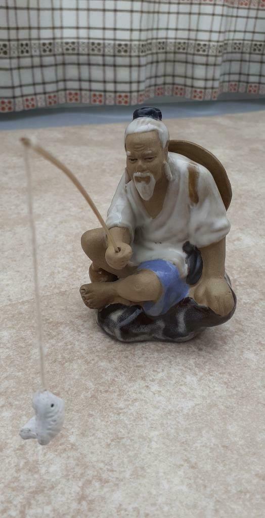 statuette de pêcheur chinois, Enlèvement ou Envoi, Neuf, Humain