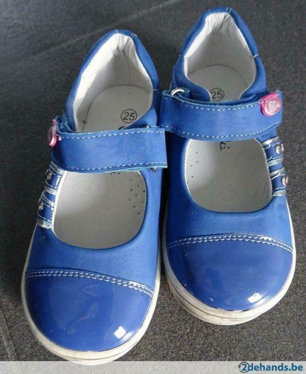 Blauwe lederen ballerina "Okidoki" maat 25, Kinderen en Baby's, Verzenden, Nieuw, Meisje, Schoenen