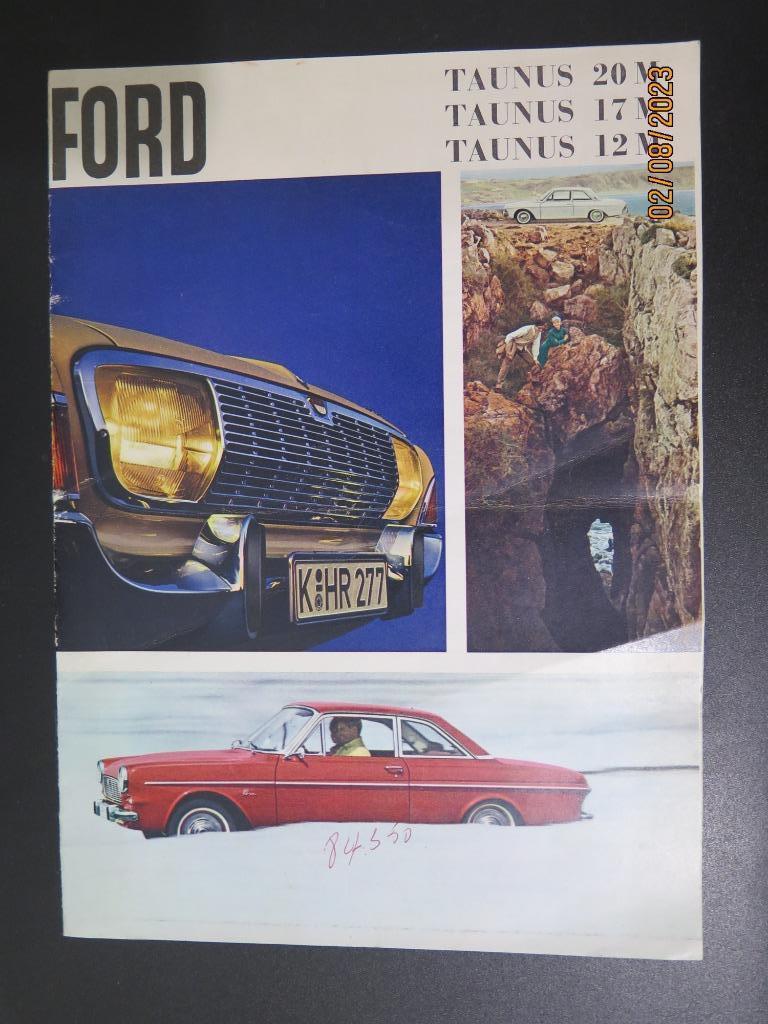 FORD TAUNUS 20M 17M 12M 1965 BROCHURE, Envoi