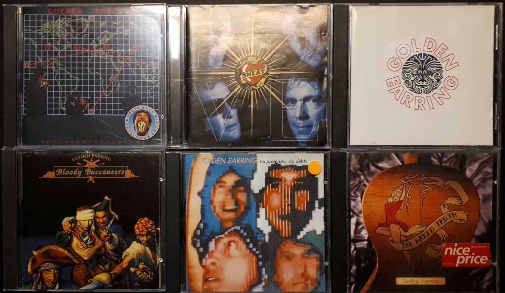 GOLDEN EARRING - Verzameling van 5 80s/90s albums (5 CDs ), Cd's en Dvd's, Ophalen of Verzenden, Poprock