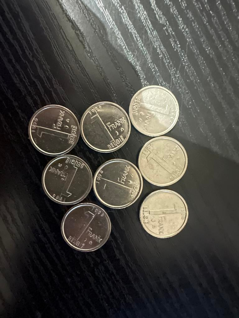 1 Belgische Frank muntjes, Ophalen, Metaal, Setje