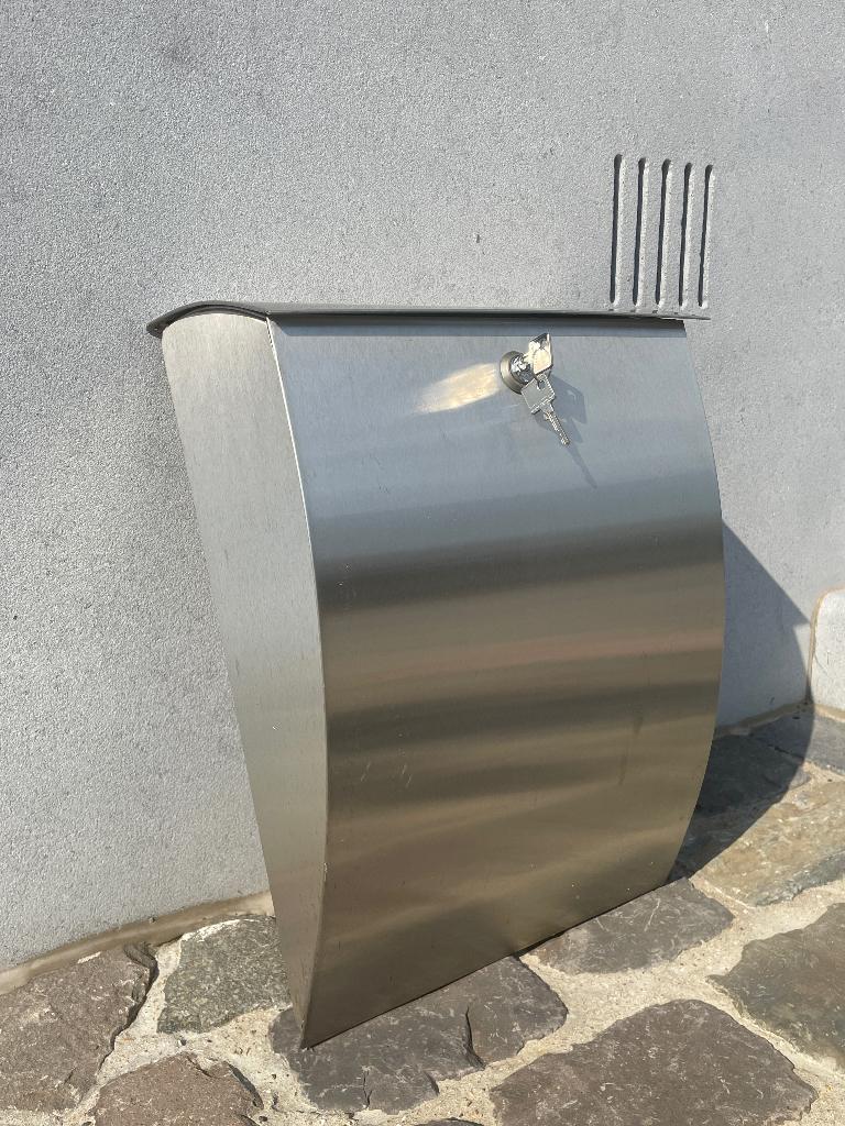 Brievenbus inox, Tuin en Terras, Brievenbussen, Ophalen, Gebruikt, Inox