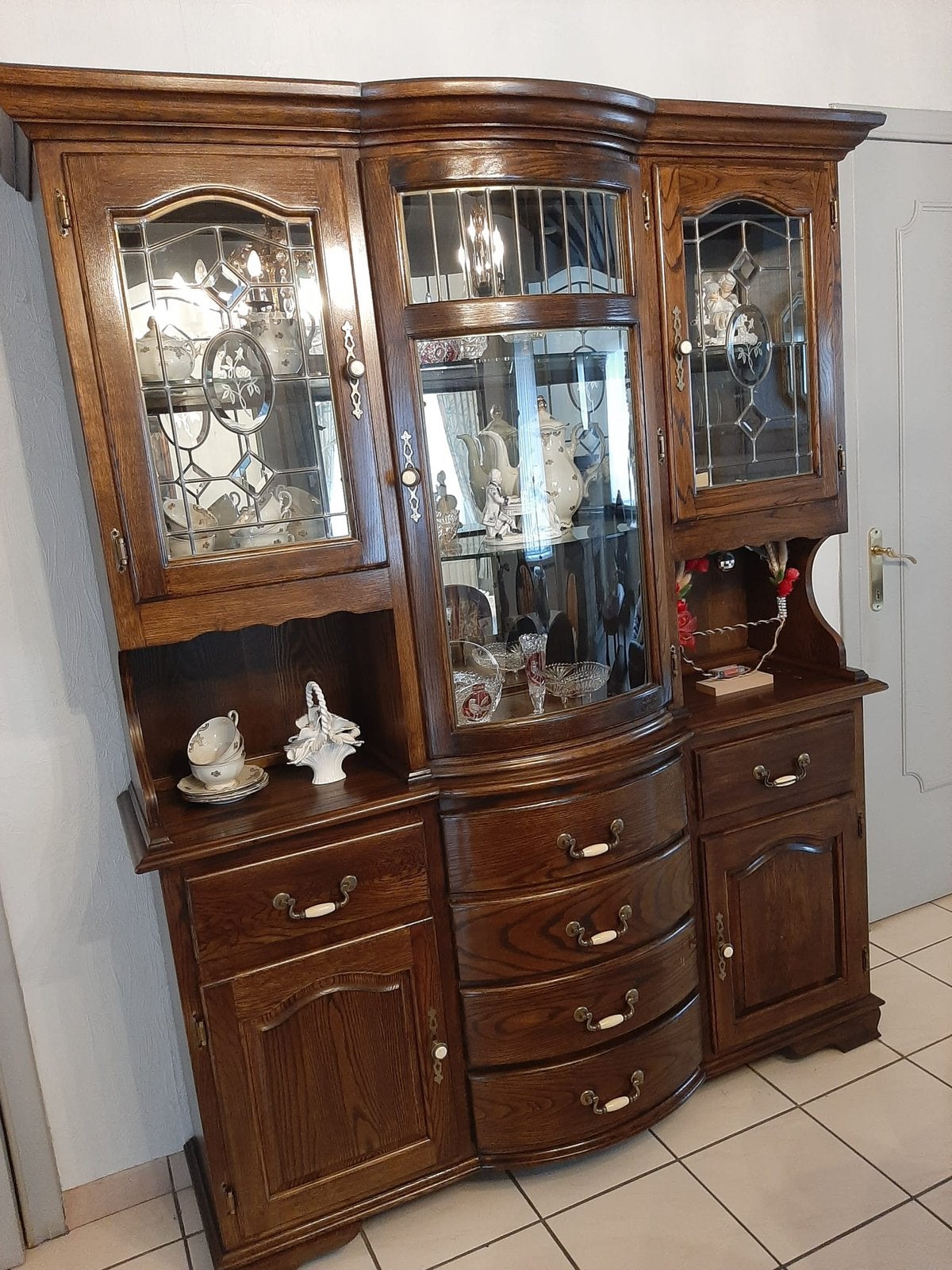 Mahonie houten kast, Antiek en Kunst, Ophalen