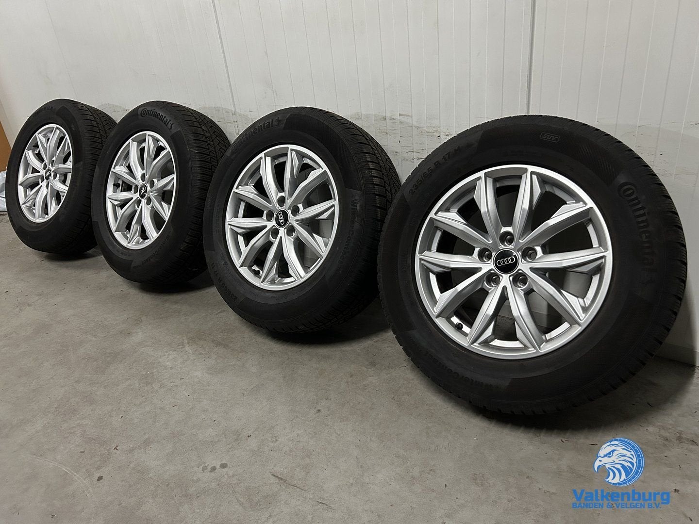 7-8mm! Originele Audi Q5 80A 17 inch velgen 5x112 winterband, Gebruikt, -, -, Banden en Velgen