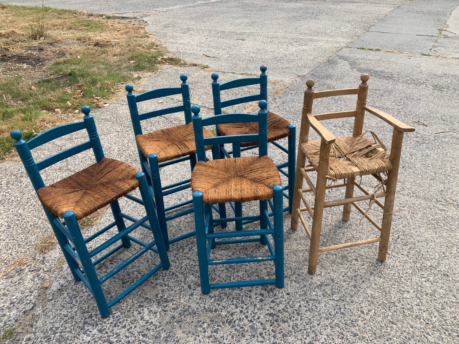 Chaises enfants bois, Maison & Meubles, Tabourets de bar, Enlèvement, Utilisé, Bois, 60 à 90 cm