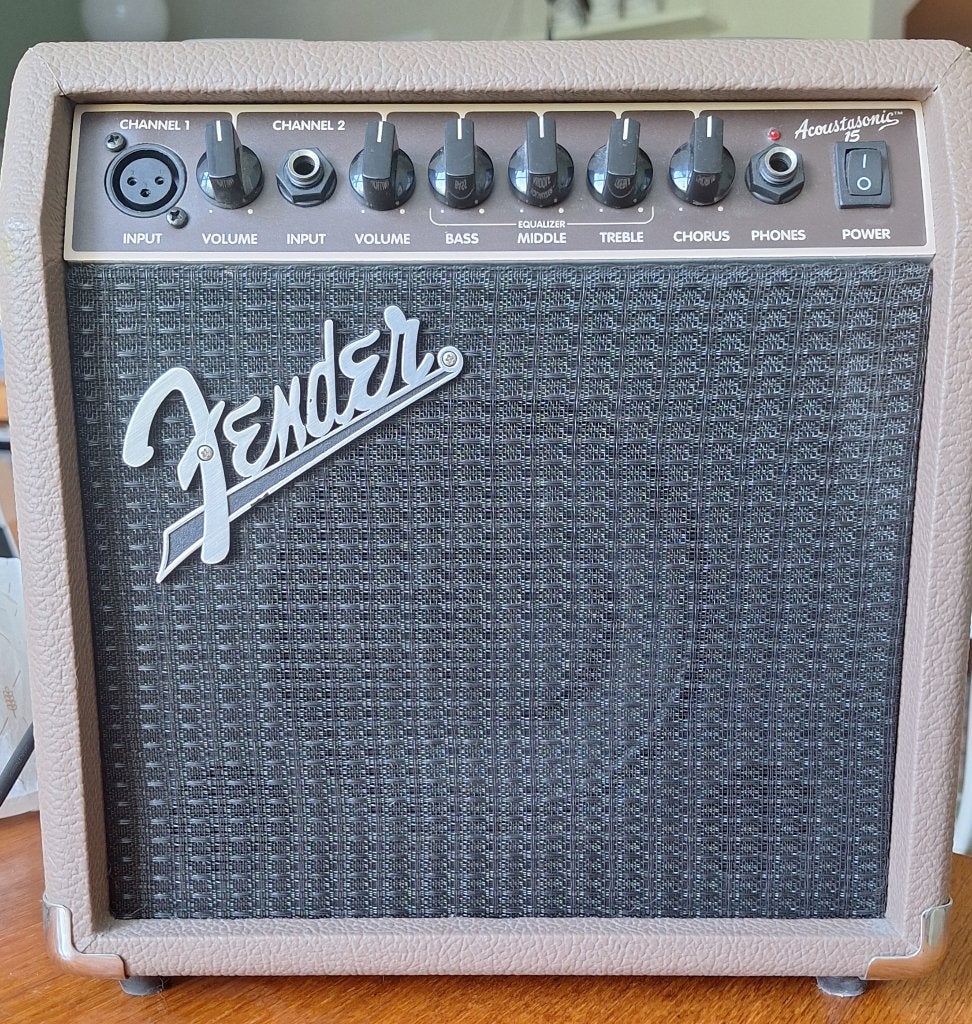 Fender versterker acoustasonic 15, Enlèvement, Comme neuf, Guitare, 50 à 100 watts