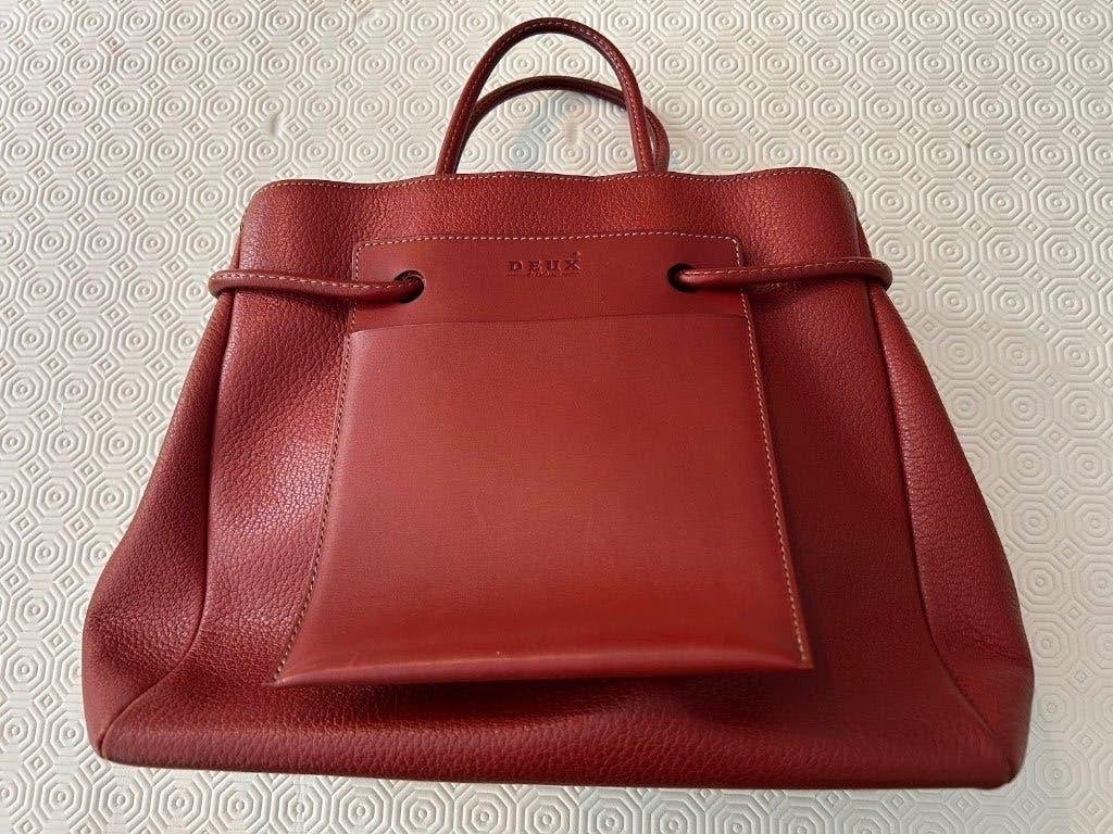 Sac à main DEUX de Delvaux rouge le 39 frégate brique, Enlèvement ou Envoi, Neuf, Rouge, Sac à main