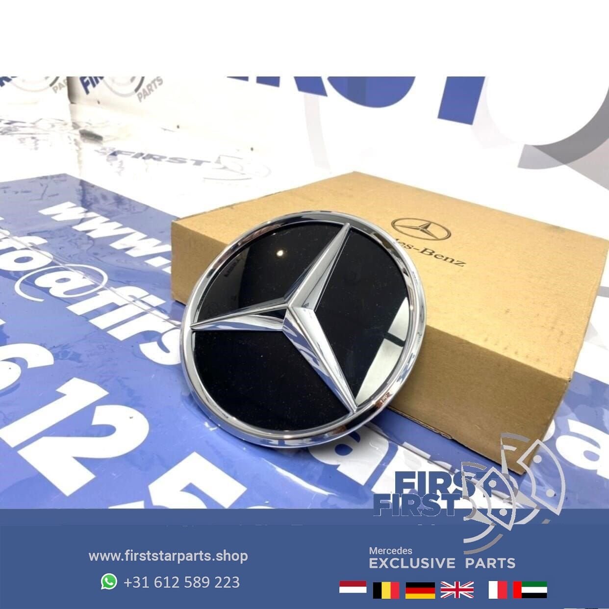 A1778880101 Mercedes AMG STER LOGO GLANS CHROOM W176 W177 W2, Auto-onderdelen, Gebruikt, -, Ophalen of Verzenden, -