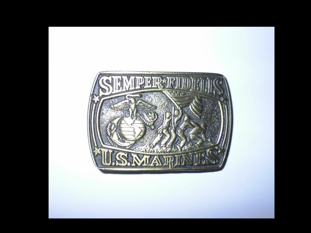 COLLECTOR : Boucle de ceinture US MARINES - neuve., Collections, Objets militaires | Général, Enlèvement ou Envoi, Marine, Vêtements ou Chaussures