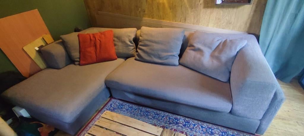 Grote hoekzetel met longchair (275 cm), Enlèvement, Utilisé