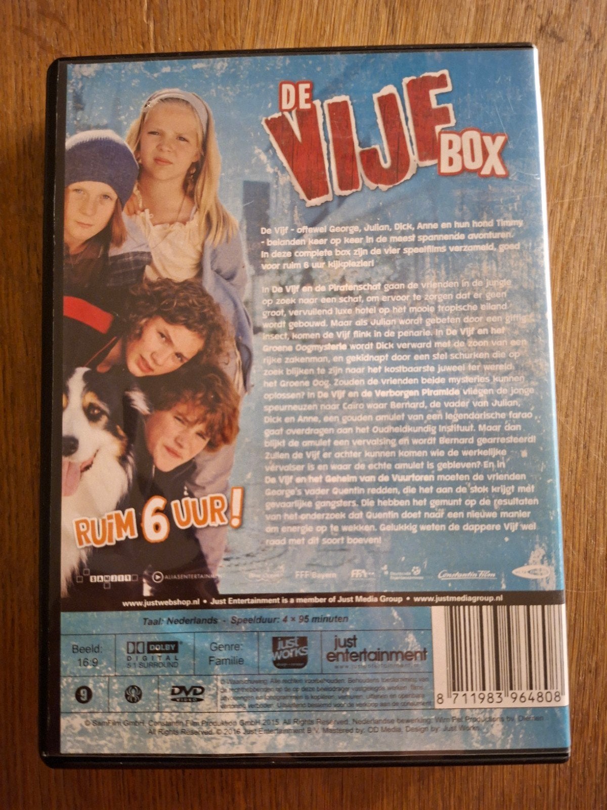 DVD  - BOX  - DE VIJF BOX  - 4 FILMS, CD & DVD, Néerlandais, Action et Aventure, Enlèvement ou Envoi, 1980 à 2000