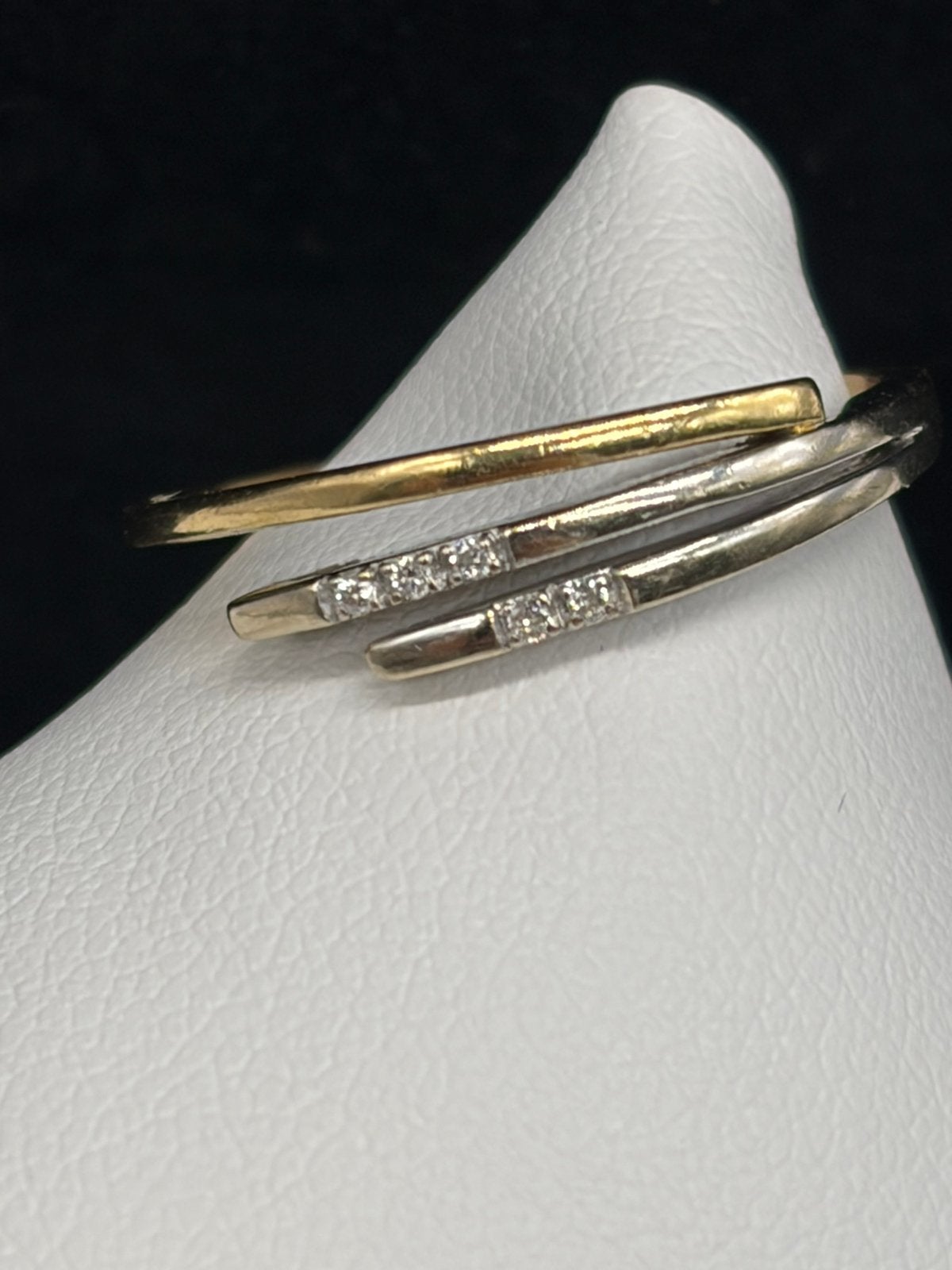Bague en or 18 carats 750 or jaune/or blanc/brillant, Enlèvement