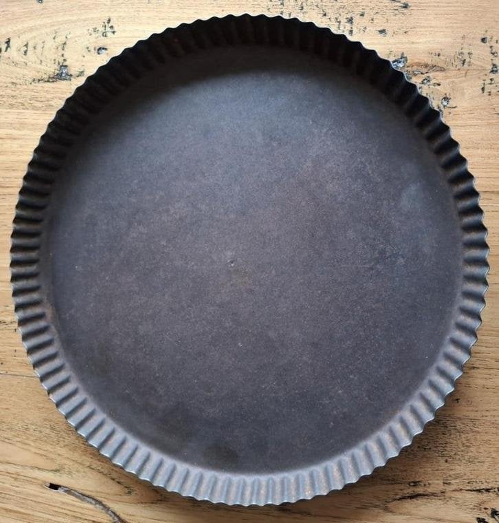 Oude Franse ronde doorleefde taartvorm/ bakvorm 5, Antiek en Kunst, Ophalen of Verzenden