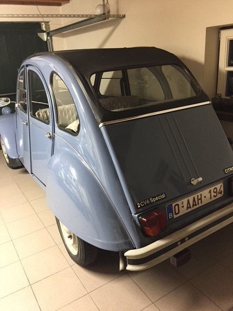 2 CV6 1990 - 1e lak - 50000 km - ORIGINELE STAAT niet gelast, Auto's, Citroën, Voorwielaandrijving, Cabriolet, Blauw, Handgeschakeld