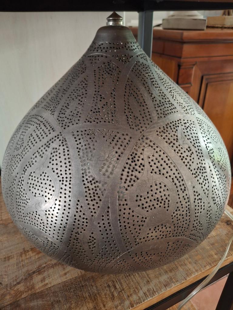Lampe marocaine, Métal