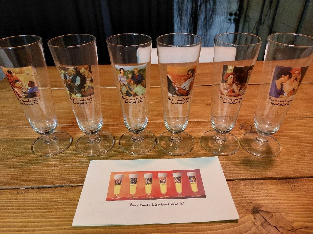 Heineken glazen, Verzamelen, Ophalen of Verzenden, Zo goed als nieuw, Glas of Glazen, Heineken