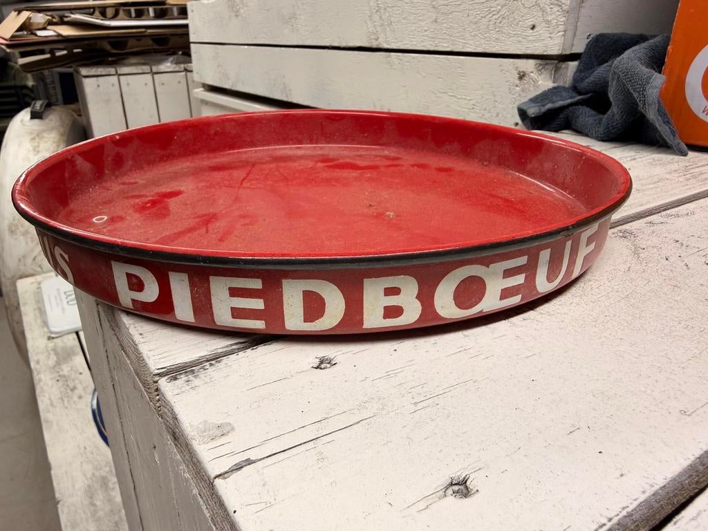 Plateau émail pied bœuf, Verzamelen, Ophalen, Zo goed als nieuw