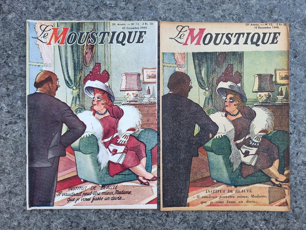 Sirius Donald Duck - Moustique 12 (1944) 2 versions, Enlèvement ou Envoi, Donald Duck, Utilisé, Autres types