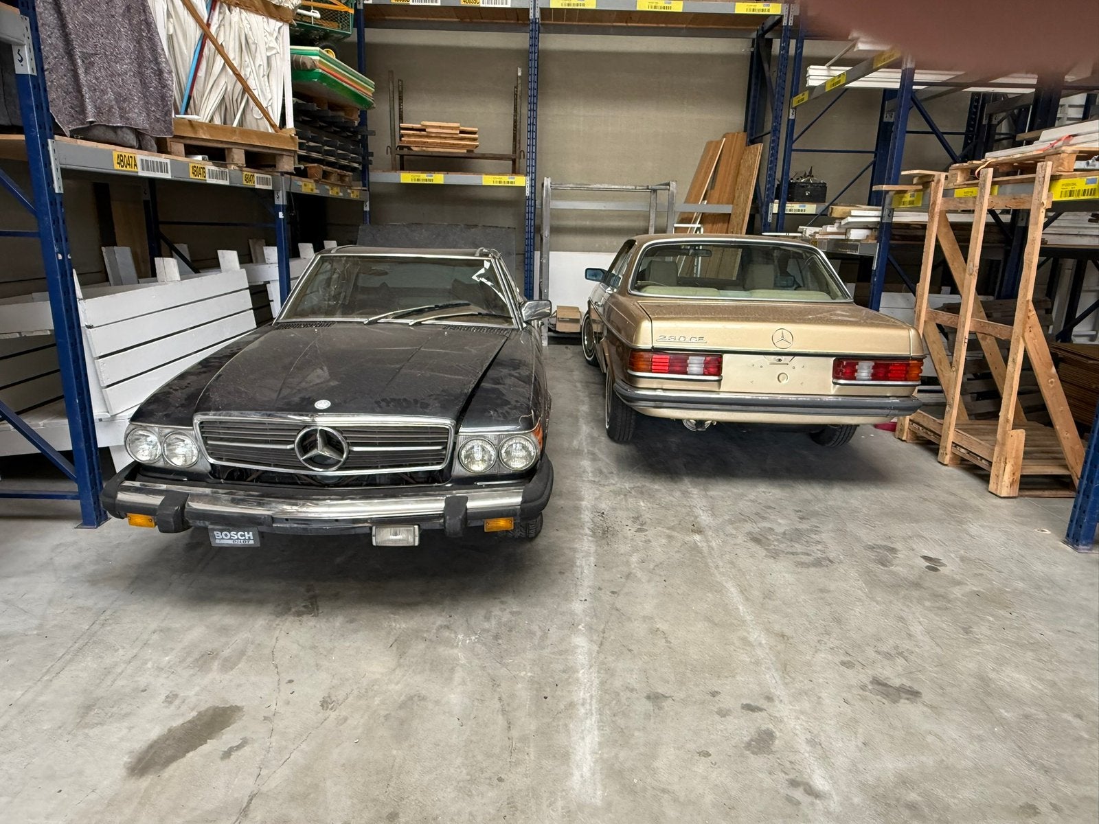 2 Mercedes  old timers, Auto's, Mercedes-Benz, Zwart, Particulier, Te koop, SL