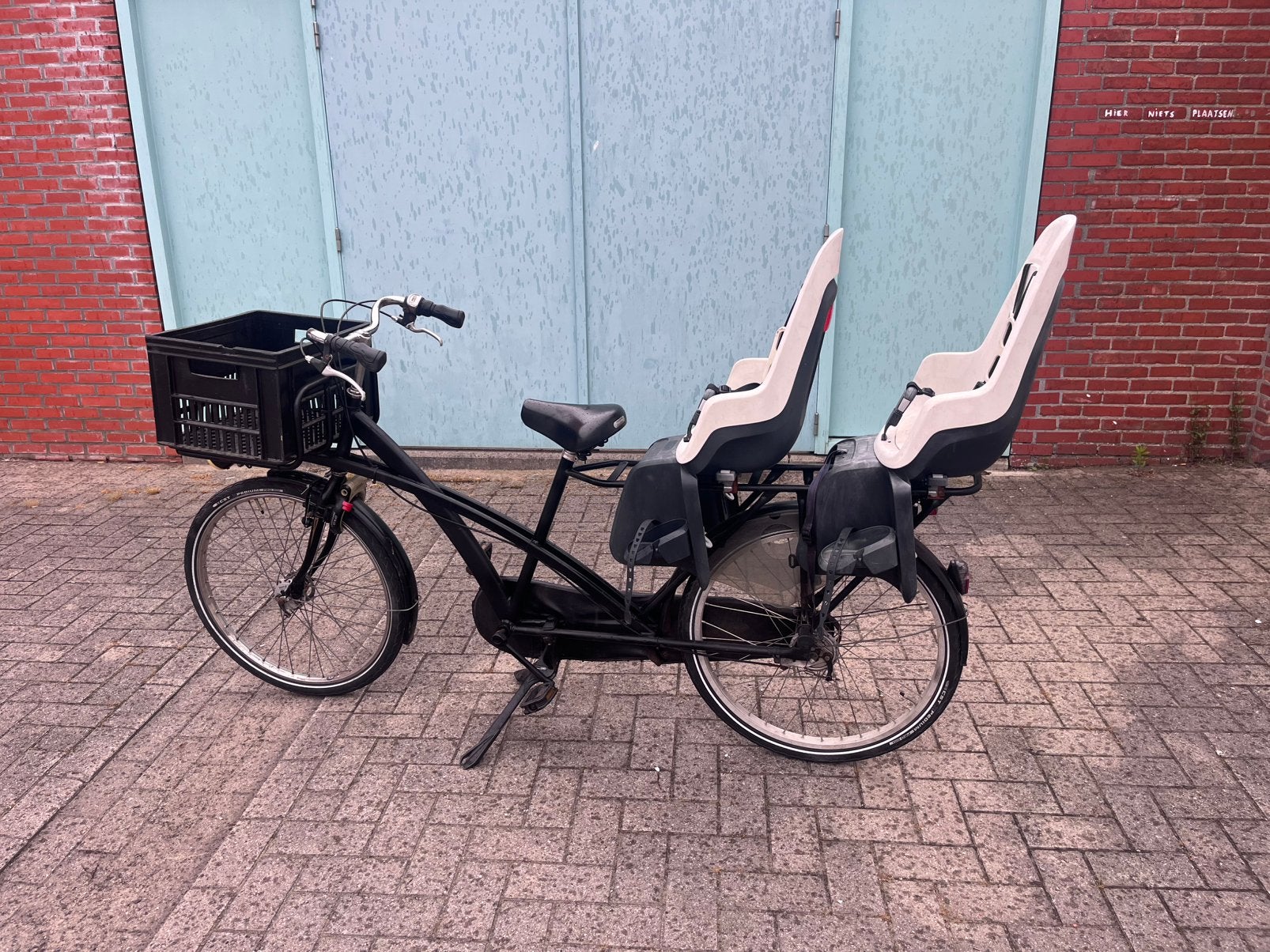 Tweelingfiets transport fiets bakfiets cargo bike, Ophalen, Zo goed als nieuw, Fietsfabriek